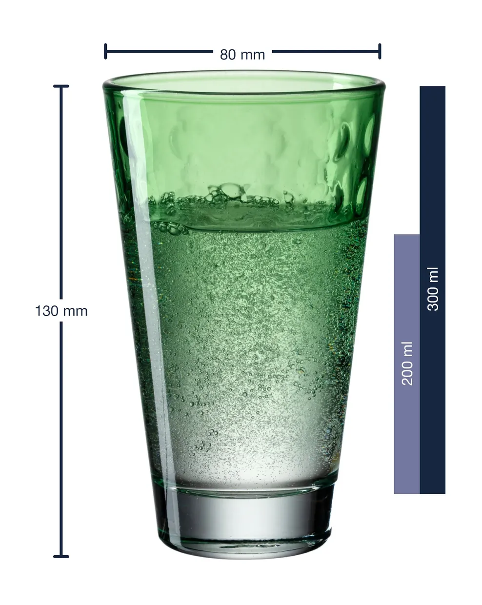 Longdrinkglas pastel licht groen 300ml - Optic