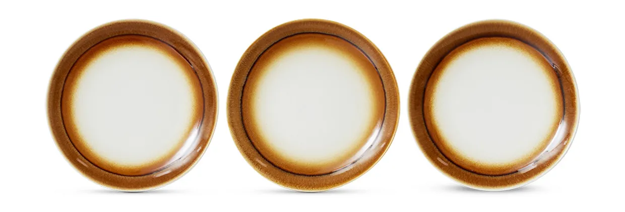 70s ceramics: dinner plates, supernova (set of 2)
