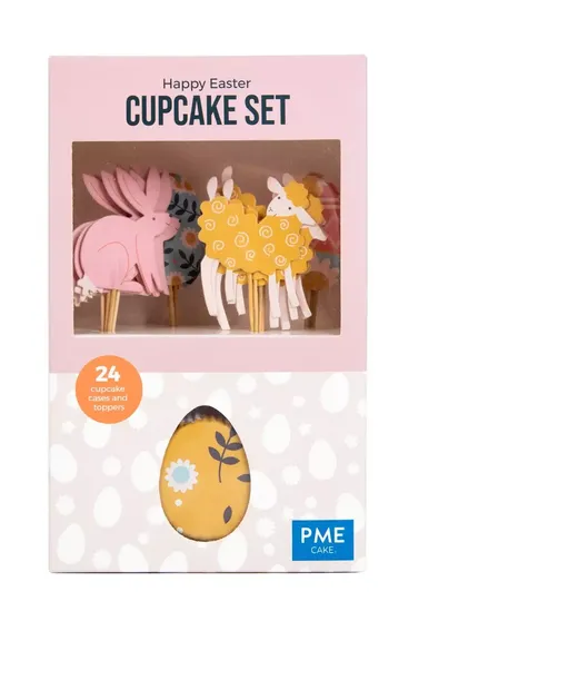 Cupcake Set Happy Easter 24 stuks