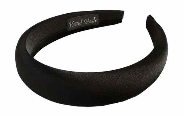 Haarband breed zwart Zwart
