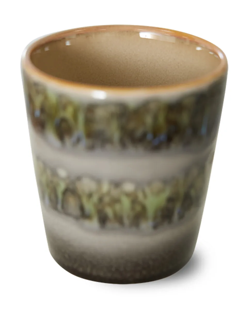 70s ceramics: coffee mug, fern