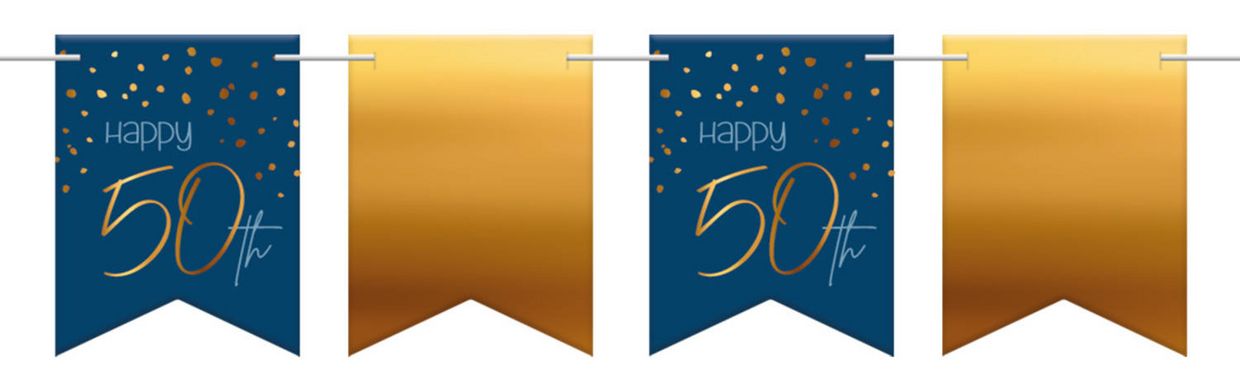 Vlaggenlijn 50 jaar blauw
