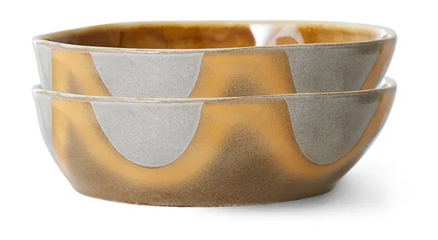 70s ceramics: pasta bowls, oasis (set of 2)