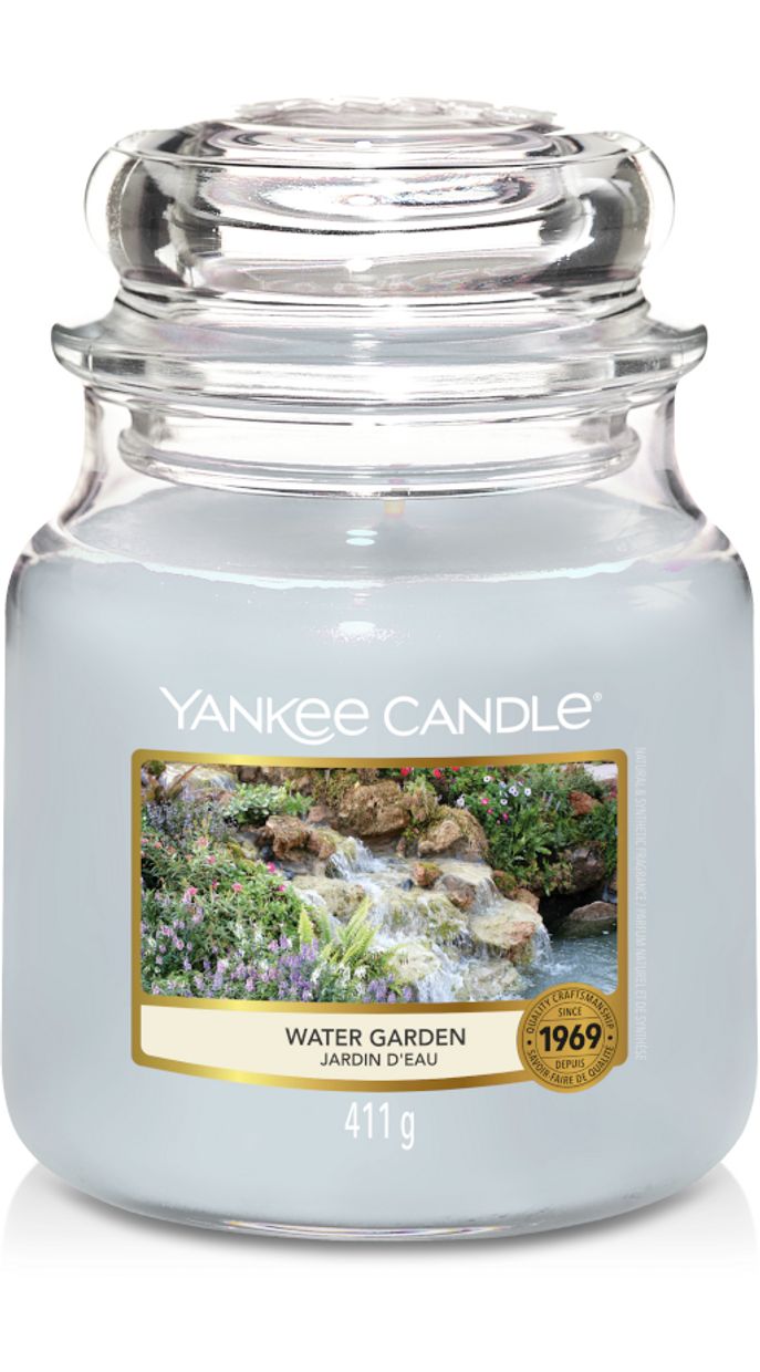 Geurkaars Water Garden medium Jar