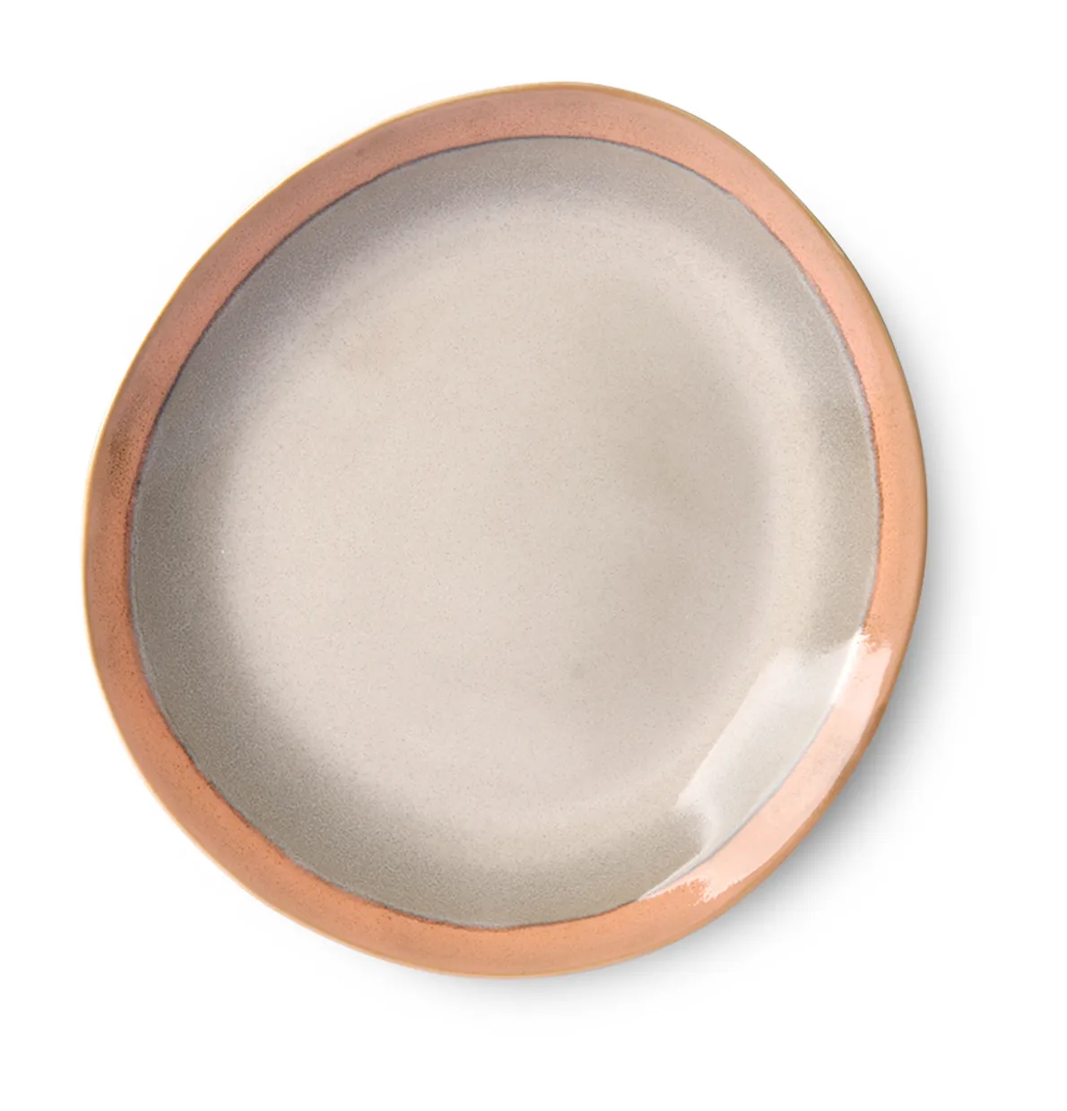 70s ceramics: side plates, earth (set of 2)