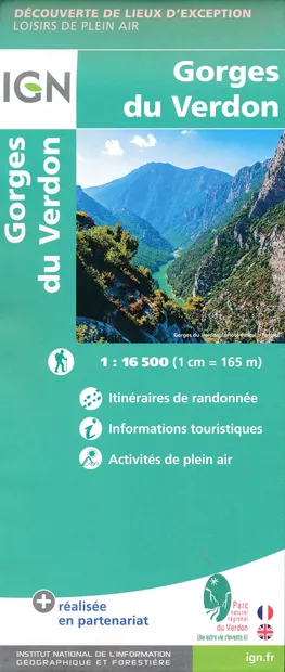 Wandelkaart - Topografische kaart Gorges du Verdon | IGN - Institut Gé