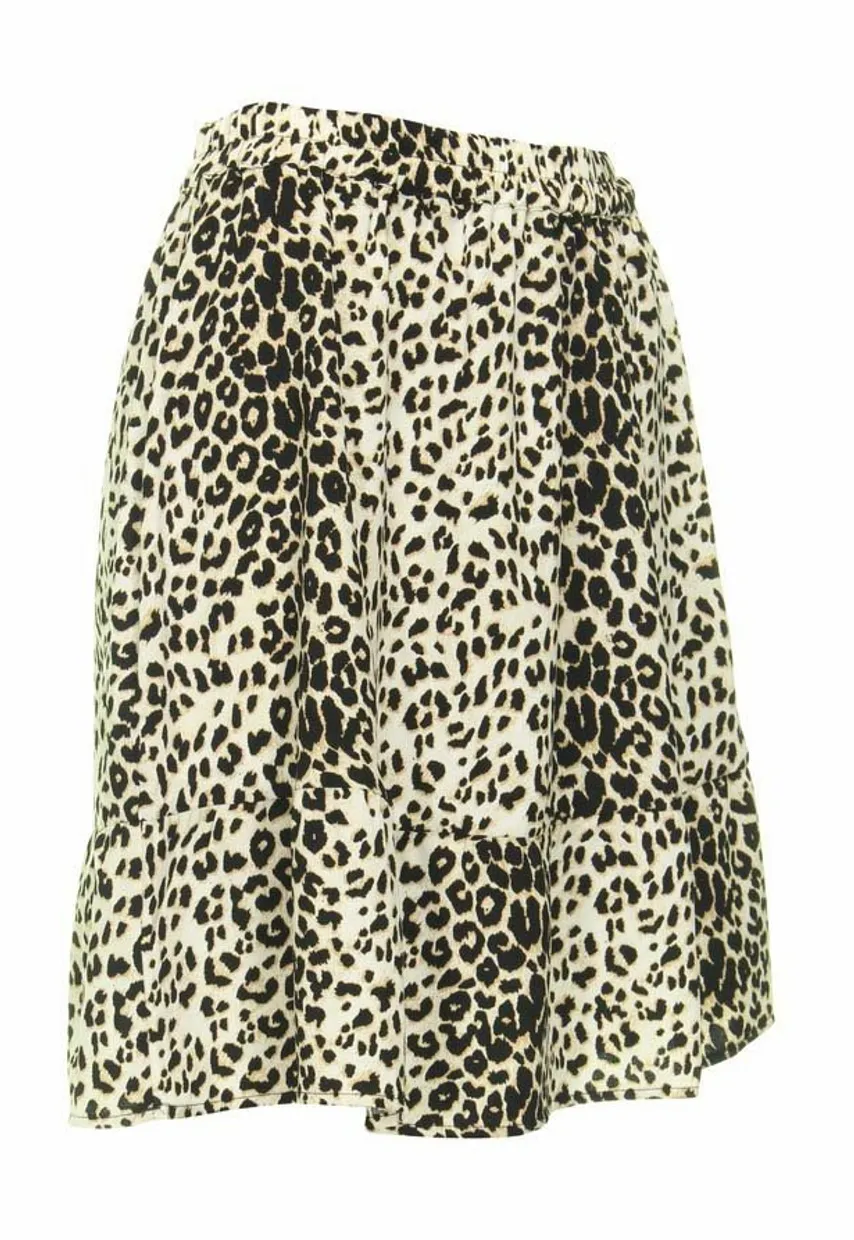 Flowy mini skirt leopard