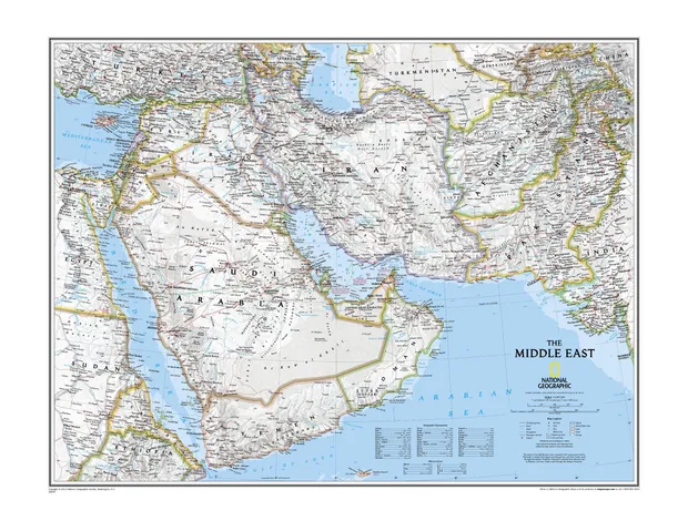 Magneetbord Middle East - Midden Oosten | National Geographic