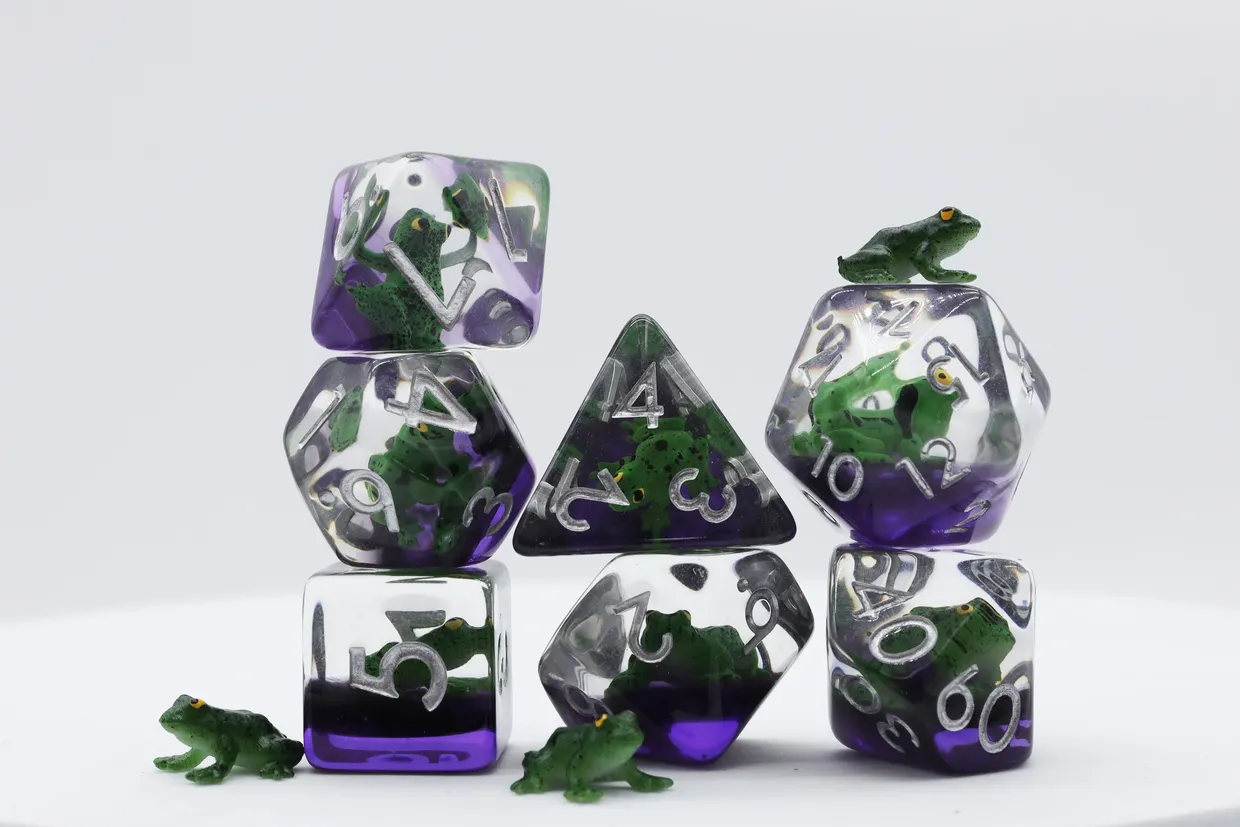 Green Poison Frog RPG Dobbelsteen Set