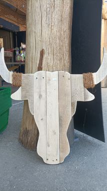 houten buffel kop