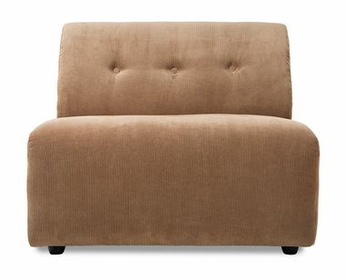 Vint couch: element middle, corduroy rib, brown