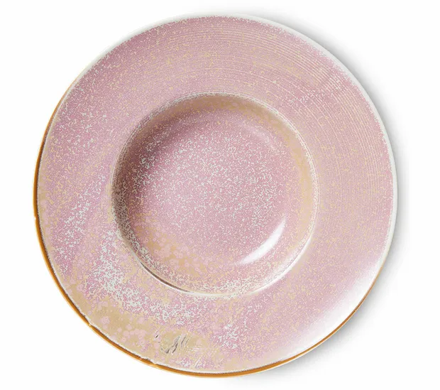 Chef ceramics: pasta plate, rustic pink