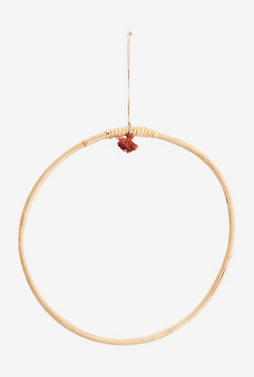 Bamboo Ring jute string kwast 30cm doorsnede