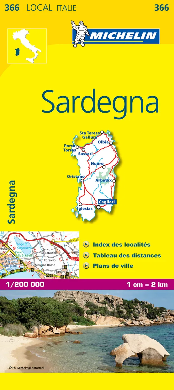 Wegenkaart - landkaart 366 Sardinië - Sardegna | Michelin