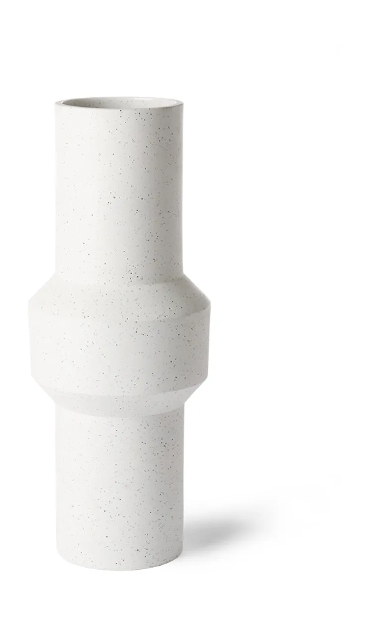 Speckled clay vase straight L