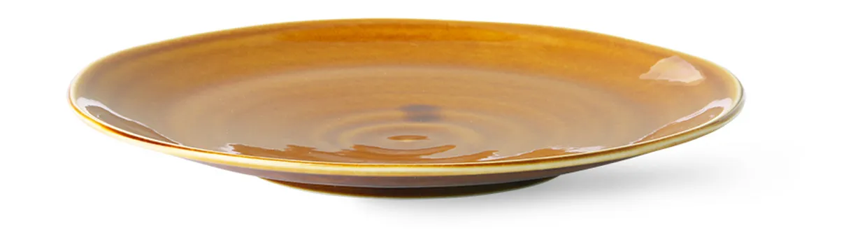 Kyoto ceramics: japanese dinner plate brown