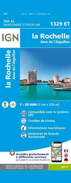 Wandelkaart - Topografische kaart 1329ET La Rochelle - Anse de l'Aigui
