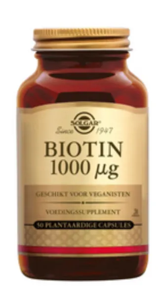 Biotin 1000 50 plantaardige capsules