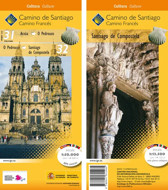 Wandelkaart 31-32 Camino Santiago de Compostella Arzúa - Santiago | CN