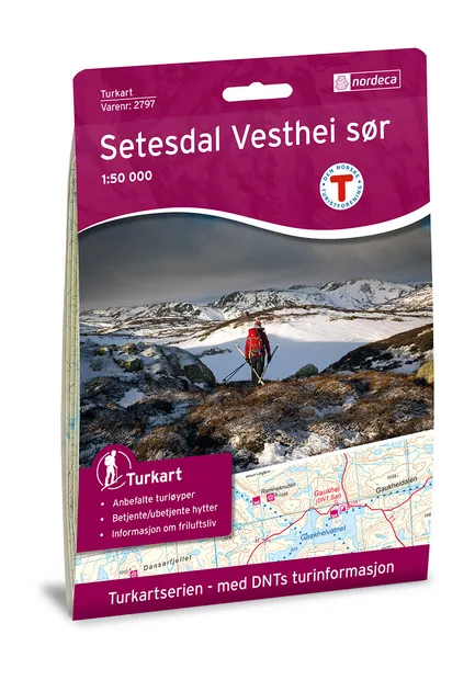 Wandelkaart 2797 Turkart Setesdal Vesthei Sør | Nordeca