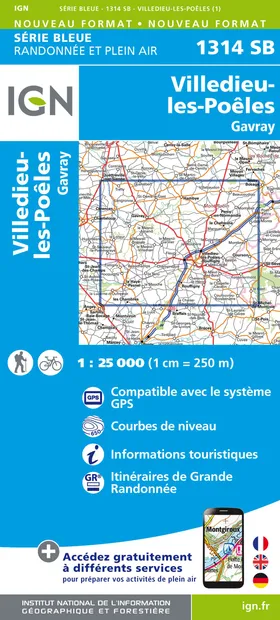 Wandelkaart - Topografische kaart 1314SB Villedieu-les-Poêlles, Gavray