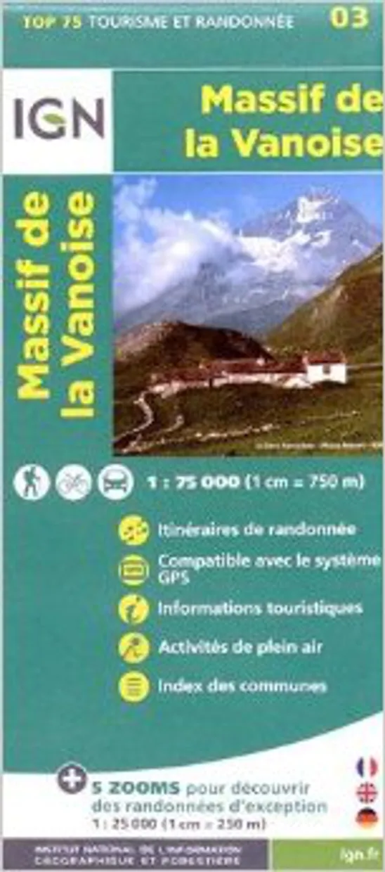 Fietskaart - Wandelkaart 03 Massif de la Vanoise | IGN - Institut Géog