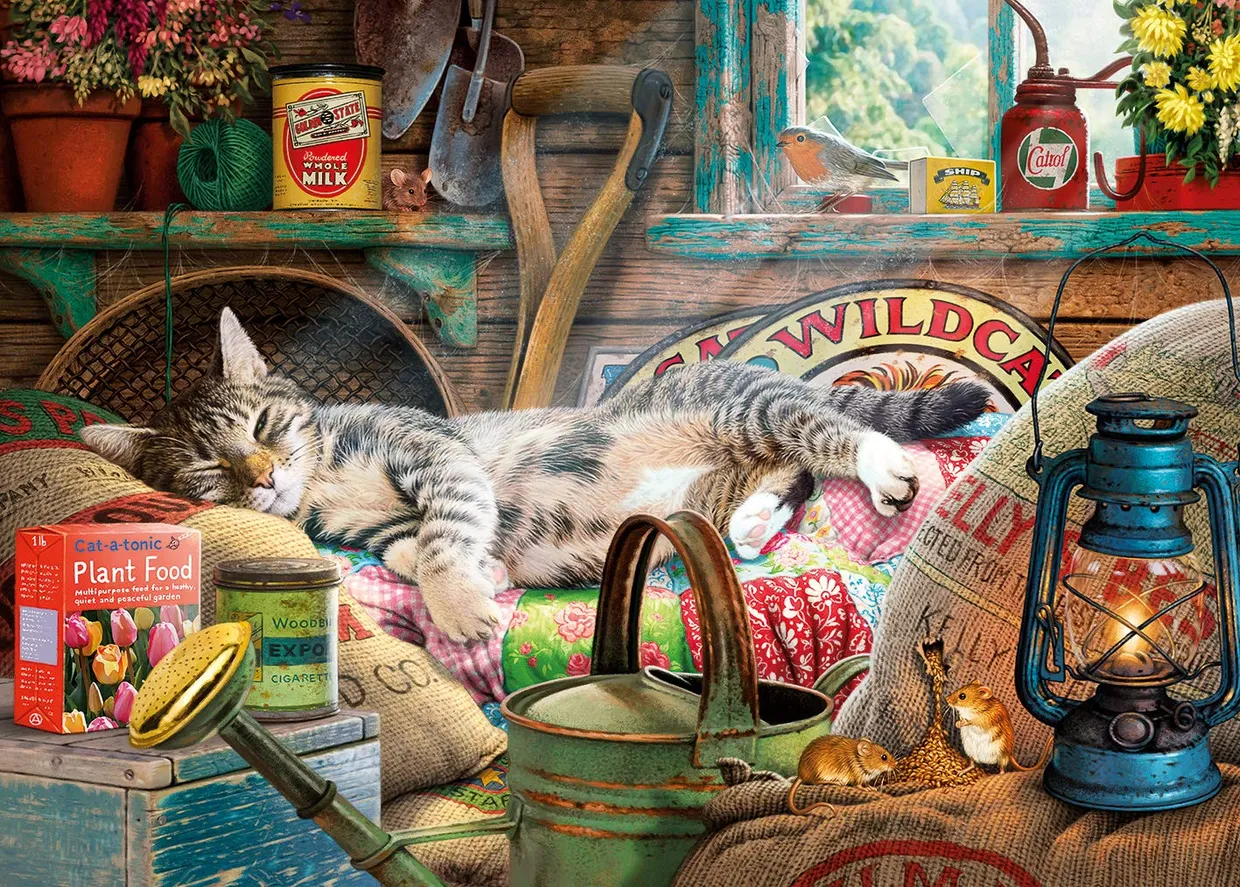 Puzzel - Snoozing in the Shed (500 XXL)