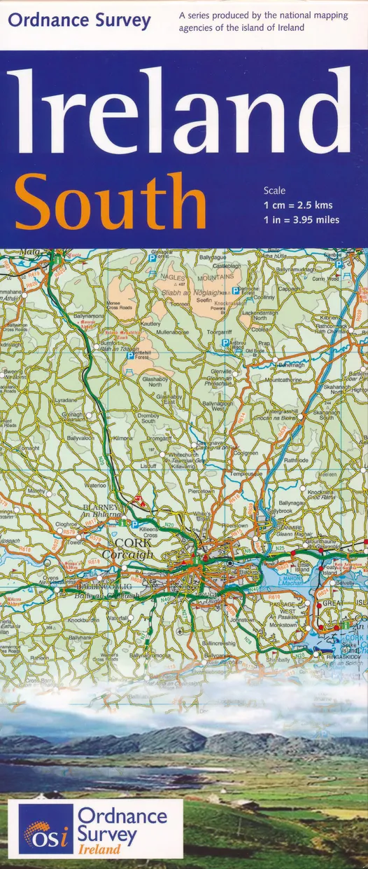 Wegenkaart - landkaart Ireland South ( Ierland ) | Ordnance Survey Ire