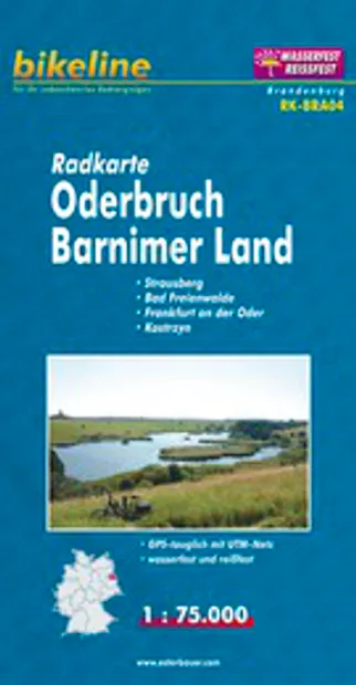 Fietskaart BRA04 Bikeline Radkarte Oderbruch - Barnimer Land | Esterba