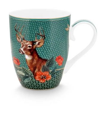Beker groot Hert Winter Wonderland