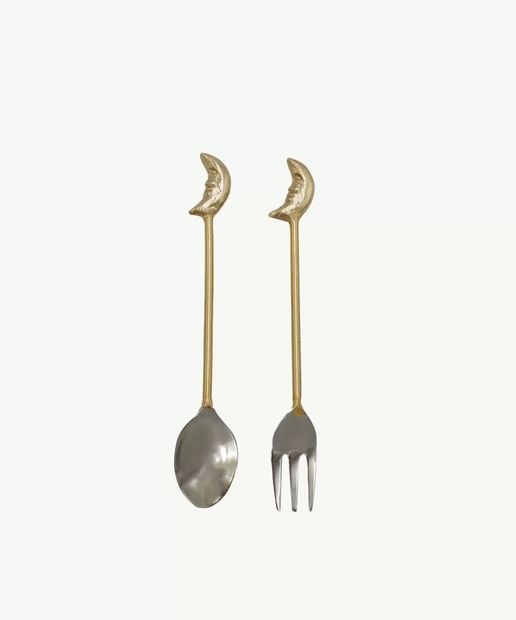 Fork/Spoon Set Brass details