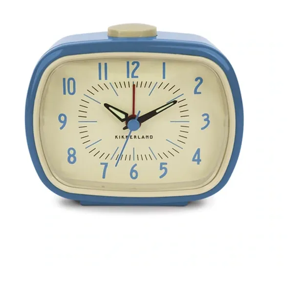 Retro alarm clock blauw