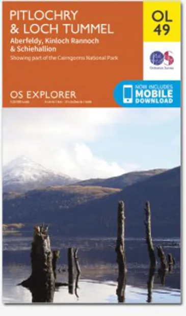 Wandelkaart - Topografische kaart OL49 Explorer Pitlochry & Loch Tumme