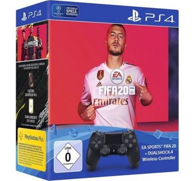 Sony Wireless Dualshock 4 Controller V2 (Jet Black) + Fifa 20 - PS4