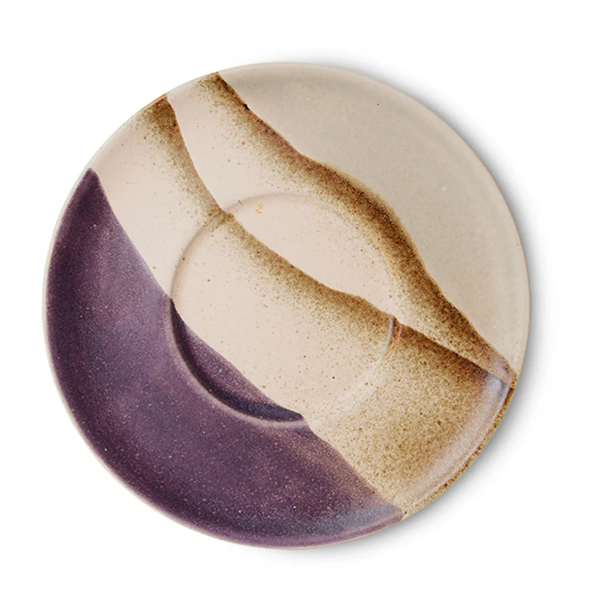 70s ceramics: saucers Big Sur (set of 4)