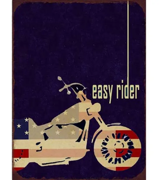 Tekstbord: "Easy Rider"