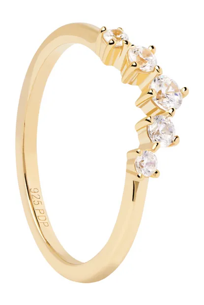 PD Paola The New Essentials 925 Sterling Zilveren Ring AN01-823-10 Met 18k Gouden Plating