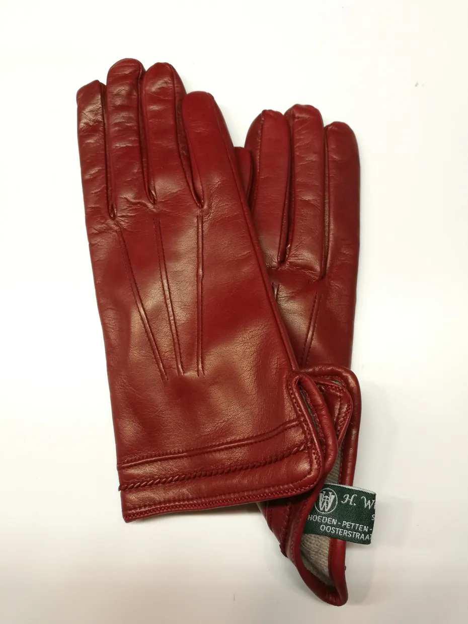 handschoen rood dames mt 8,5
