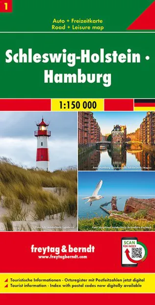 Wegenkaart - landkaart 01 Schleswig-Holstein – Hamburg | Freytag & Ber
