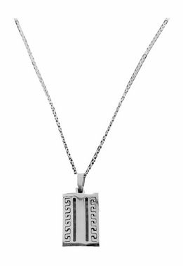 Greek plate necklace silver