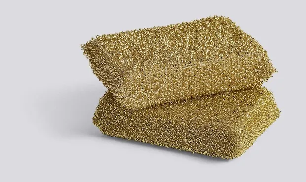 Lurex Sponge set of 2 - Gold