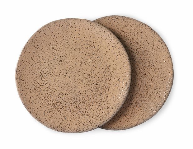 Gradient ceramics: side plate taupe (set of 2)