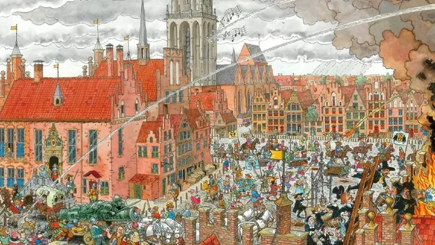 Puzzel - Frans LeRoux: Groningens Ontzet 1672/Bommen Berend