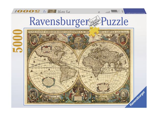 Puzzel Antieke wereldkaart  Legpuzzel  5000 stukjes