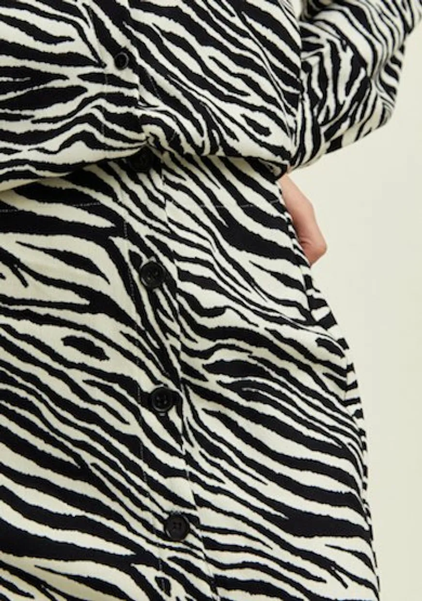 Zamira skirt black white zebra