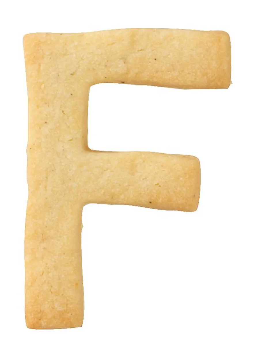 Uitsteekvorm Letter F 6 cm