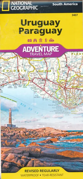 Wegenkaart - landkaart 3407 Adventure Map Uruguay - Paraguay | Nationa