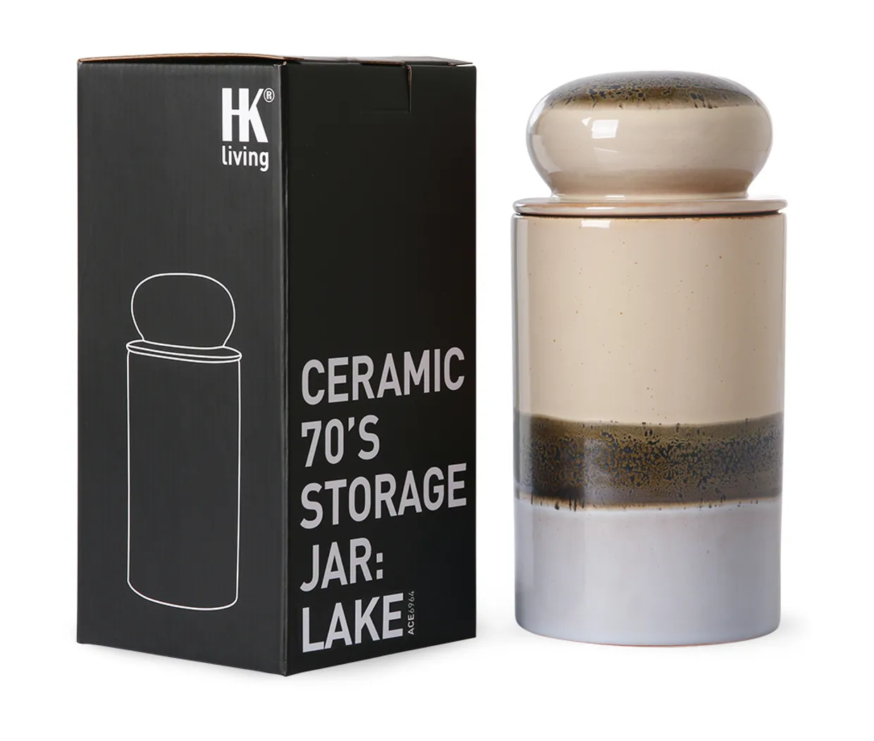 70s ceramics: storage jar, lake