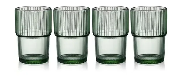 Kusintha Set van 4 glazen - groen