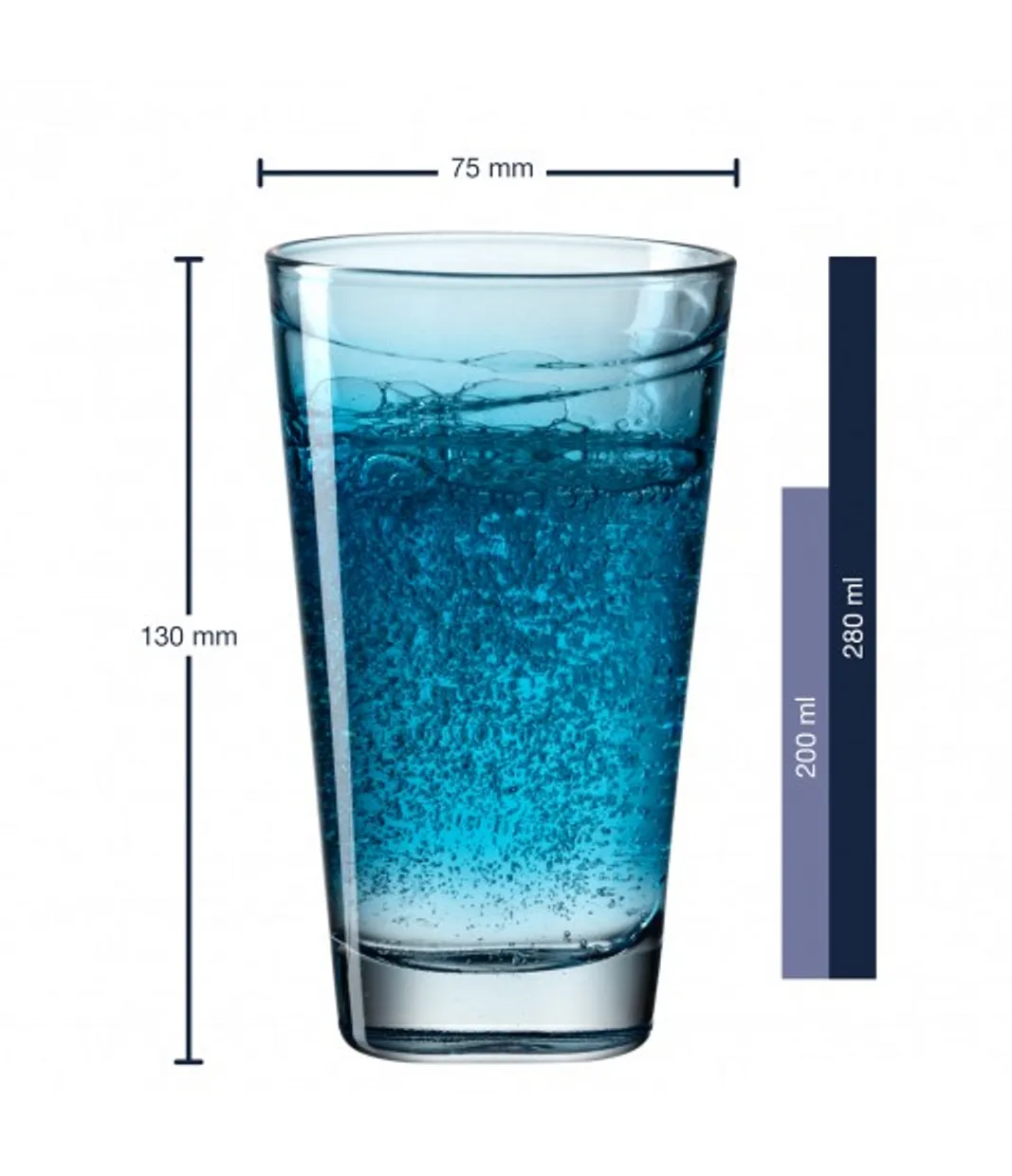Longdrinkglas Vario 280ml - blauw
